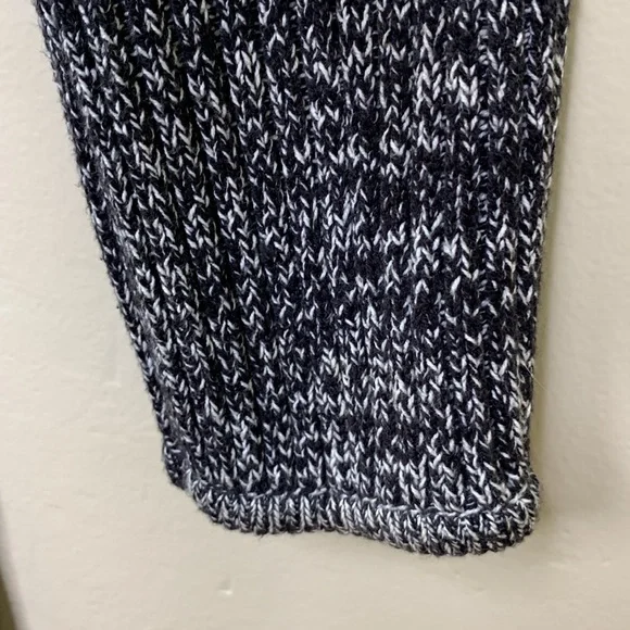 STYLE & CO Cardigan Duster Sweater Black White Marled Toggle Buttons Large - Picture 6 of 12